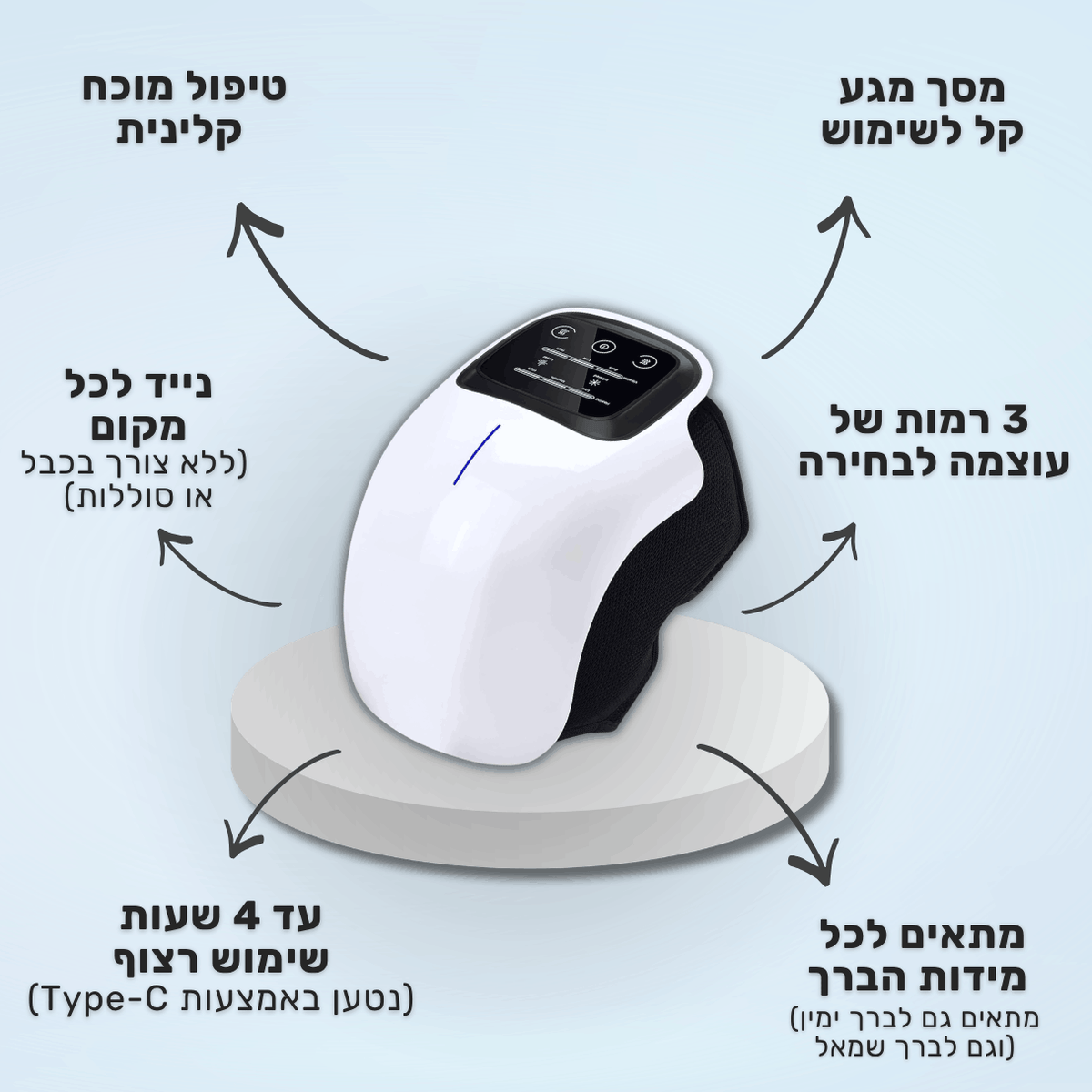 מעסה הברכיים 3 ב-1 - ReviKnee™ - הקלה בכאב כבר מהשימוש הראשון