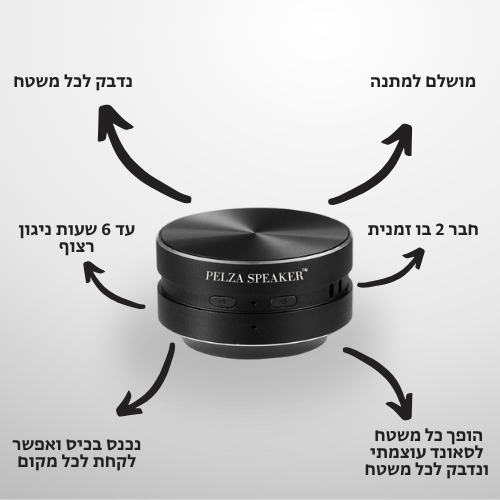 הפכו כל דבר לרמקול! רמקול Bluetooth נייד, מופעל על ידי רטט מבית Pelza